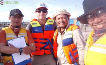 At Dobo harbour, preparation before heading to Erersin Village.