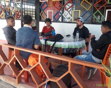 NZMATES team meeting with the head of Selaru subdsitrict before leaving for Eliasa Village in Selaru Island.